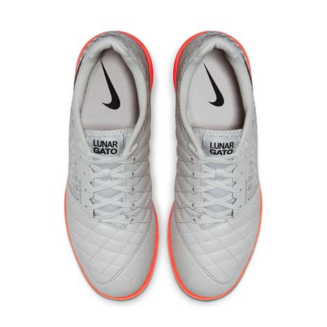 nike lunar gato ii zaalvoetbalschoenen grijs zwart rood|Nike Lunar Gato II Indoor Soccer Shoes .